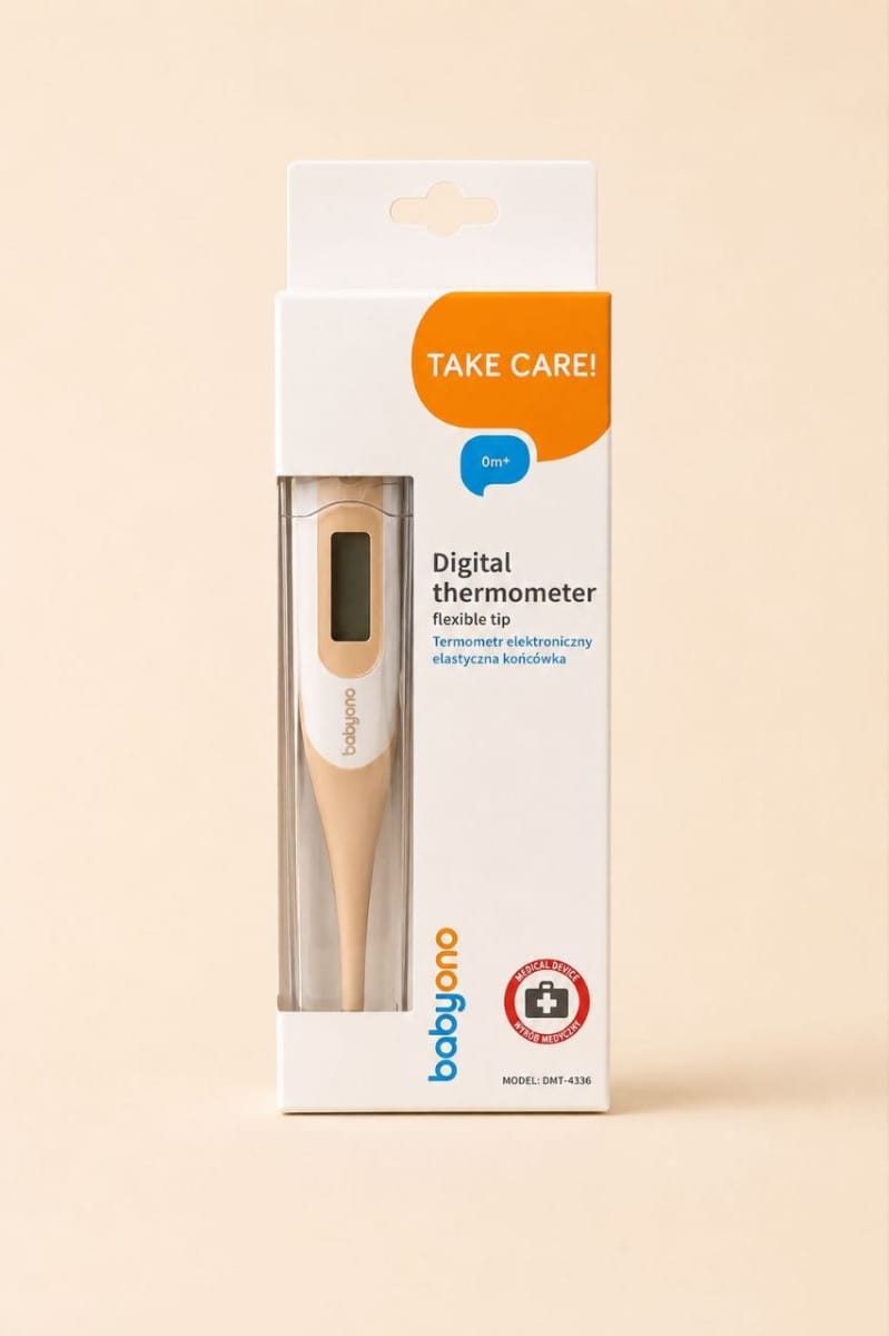Цифровий термометр BabyOno з гнучким наконечником Цифровий термометр BabyOno з гнучким наконечником