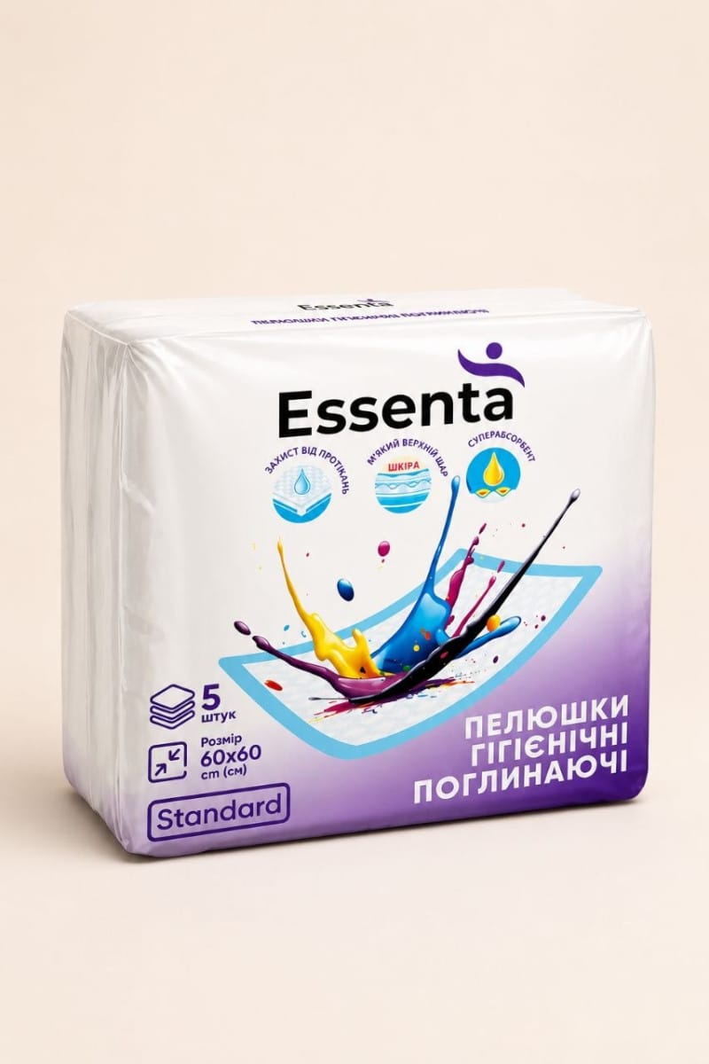 Пелюшки одноразові Essenta 60*60 Пелюшки одноразові Essenta 60*60