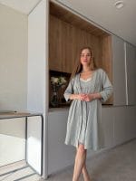 Комплект сорочка та халат "Фулікра однотон" - Зображення 2